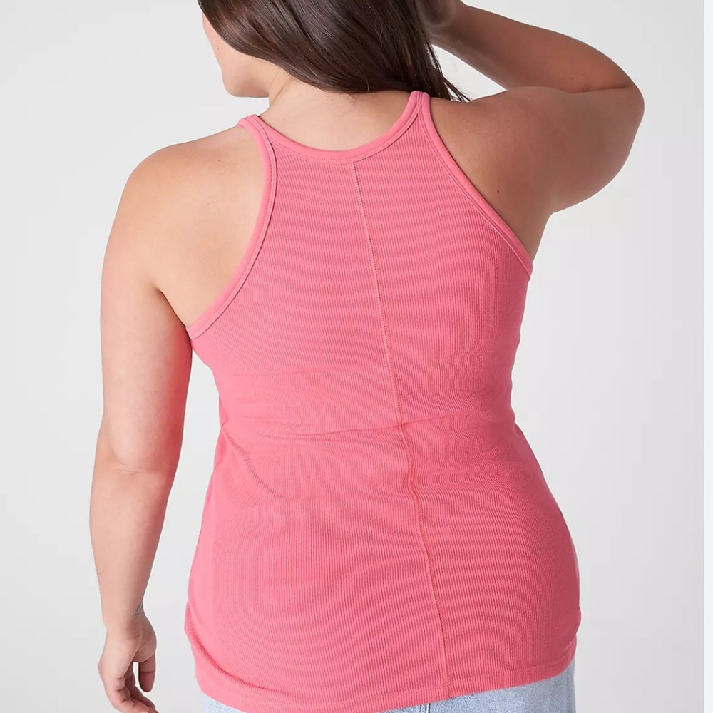 Lane‎ Bryant Coral Ribbed Tank Top